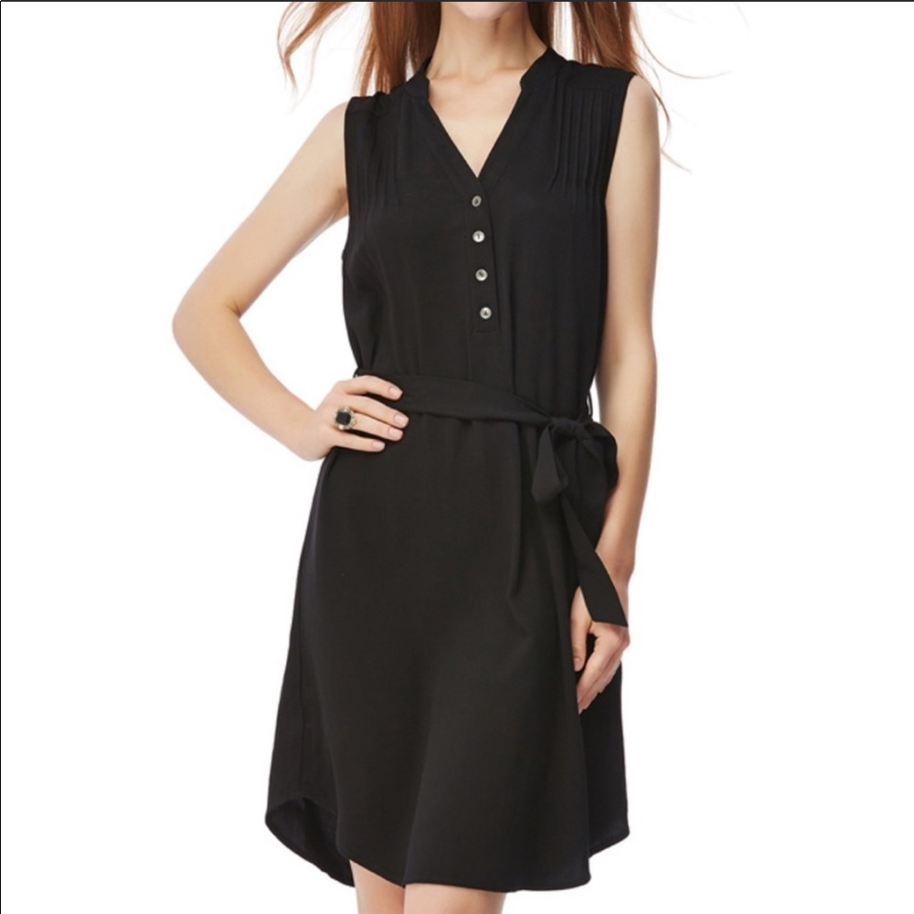 Sleeveless Shirt Dress w/ Belt
